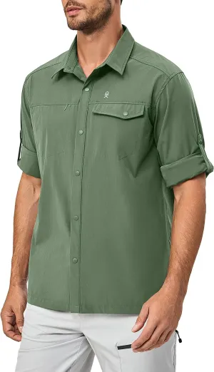 Little Donkey Andy Men's Lightweight Quick Dry Shirts for Hiking Travel Fishing Long Sleeve Breathable UPF50