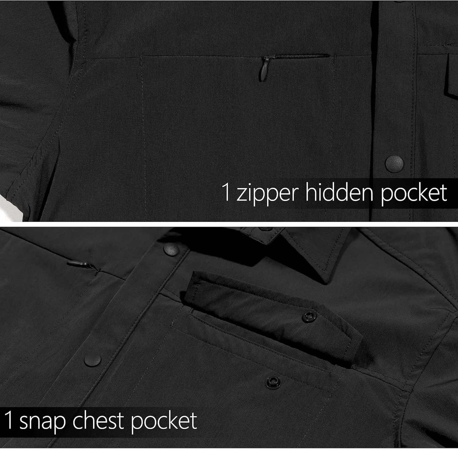 Little Donkey Andy Men's Lightweight Quick Dry Shirts for Hiking Travel Fishing Long Sleeve Breathable UPF50