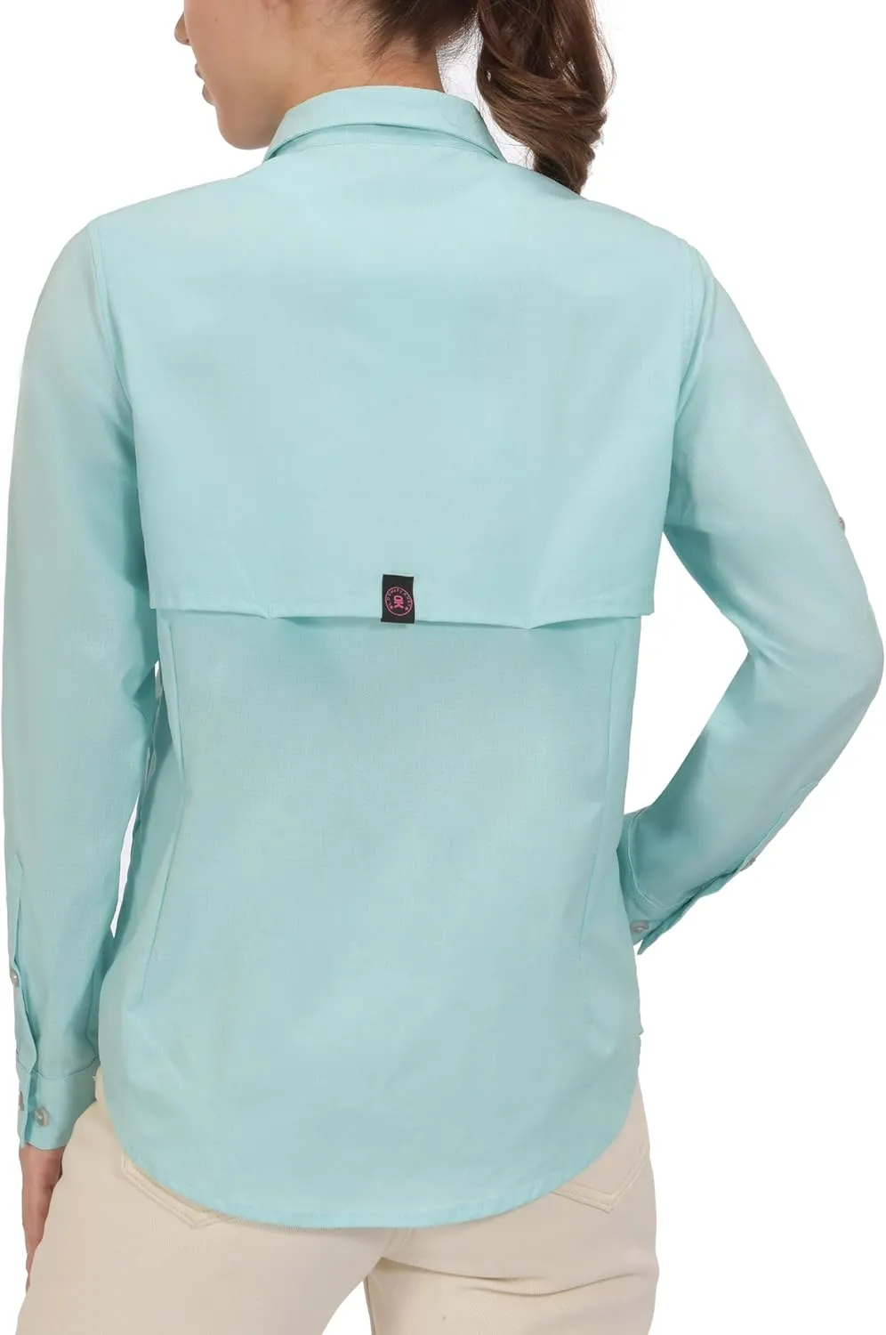 Little Donkey Andy Women's UV Protection Shirt UPF 50  Breathable Long Sleeve Fishing Shirt, Air-Holes Tech