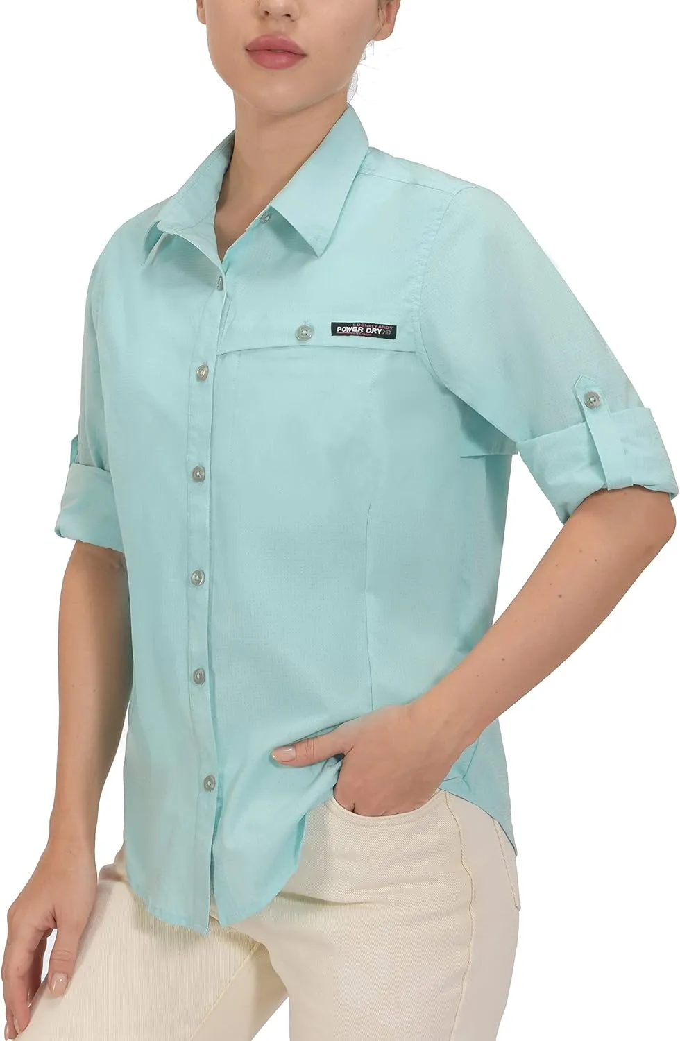 Little Donkey Andy Women's UV Protection Shirt UPF 50  Breathable Long Sleeve Fishing Shirt, Air-Holes Tech