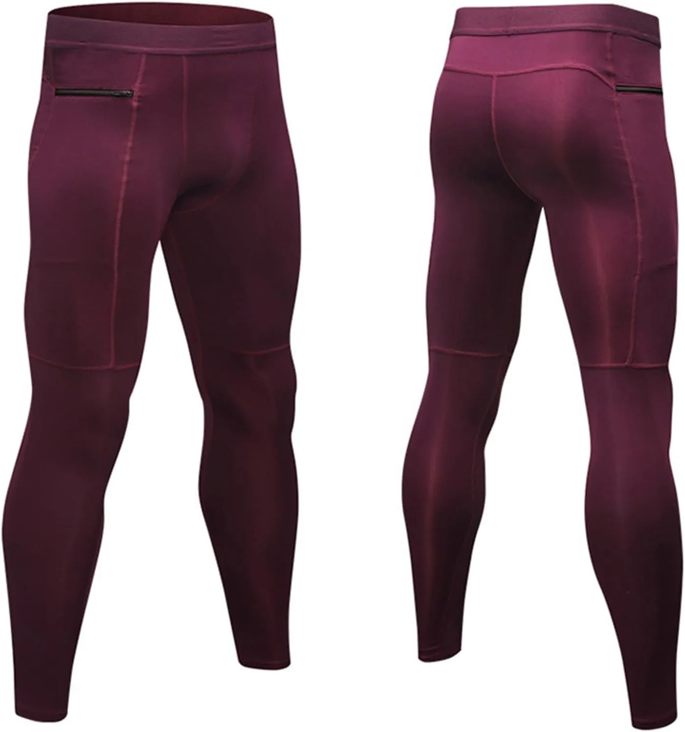 Men's Active Yoga Leggings Pants Running Dance Tights with Pockets Cycling Workout Pants Quick Dry Joggers