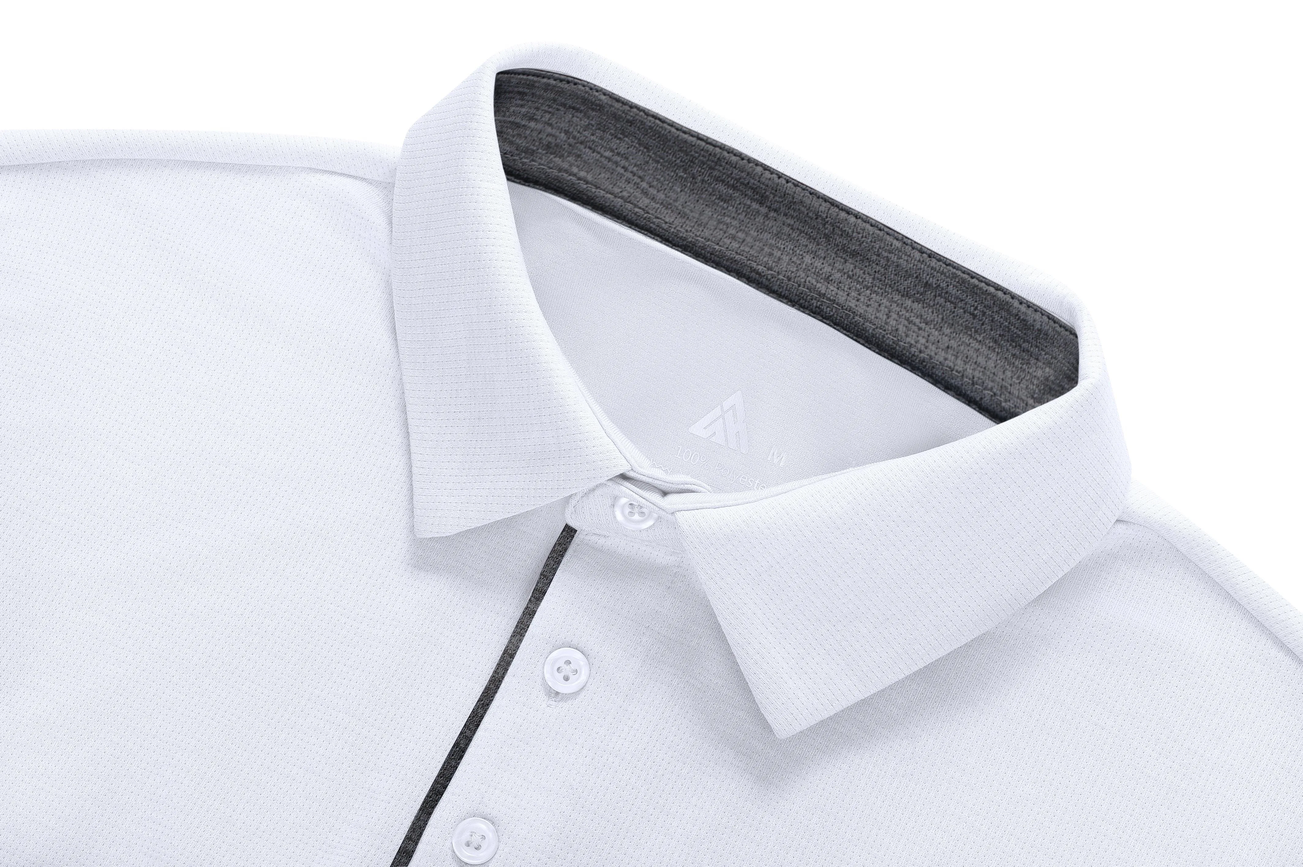 Men's Button Up Casual Dry Fit Golf Polo Shirt-ZPK007843