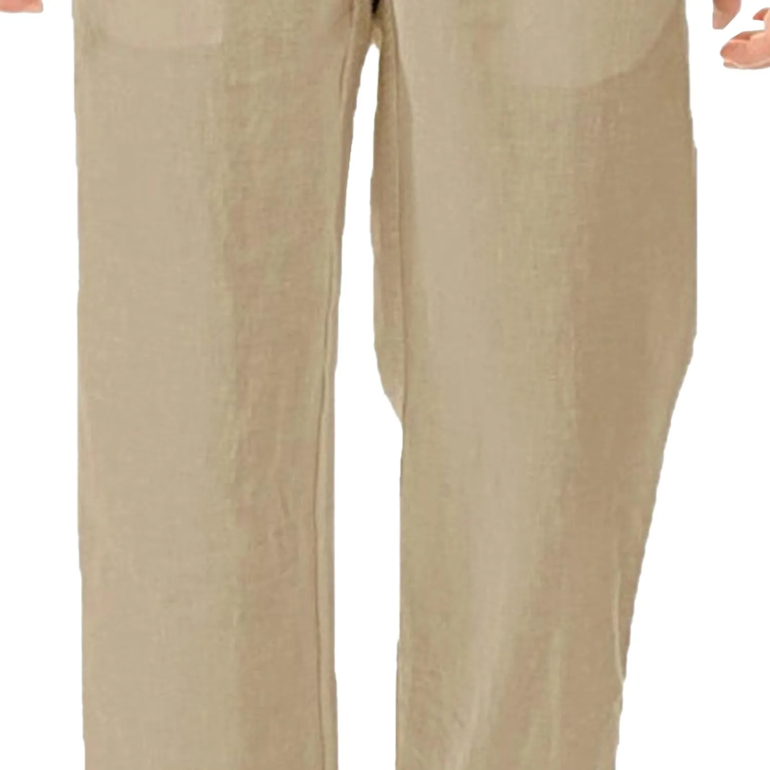 Men's Casual Elastic Waist Lantern Pants Lightweight Linen Lounge Trousers Classic Jogger Yoga Loose Chinos