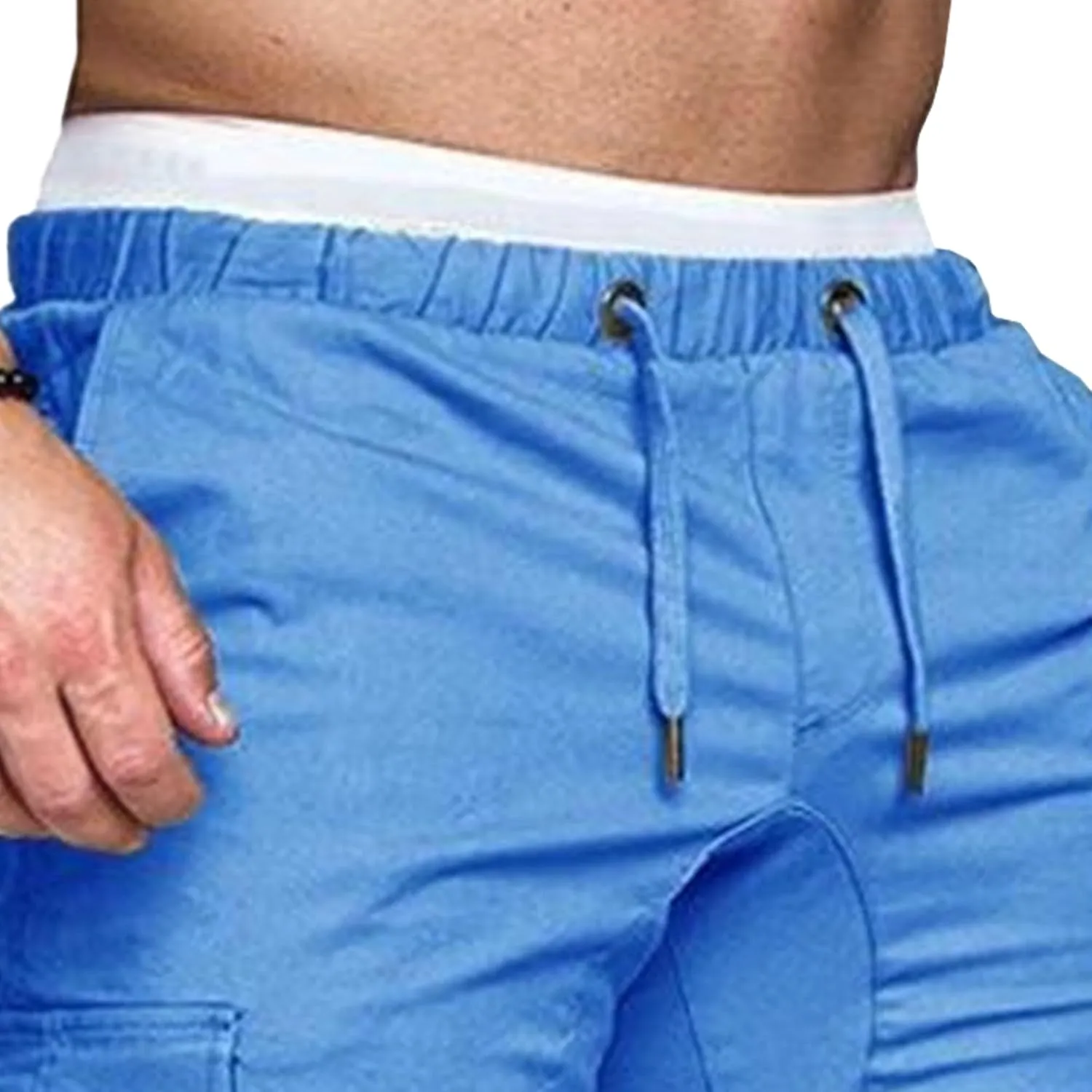 Mens Cotton Gym Sweatpants Trousers Casual Joggers Pants with Pockets Running Workout Hiking Chinos