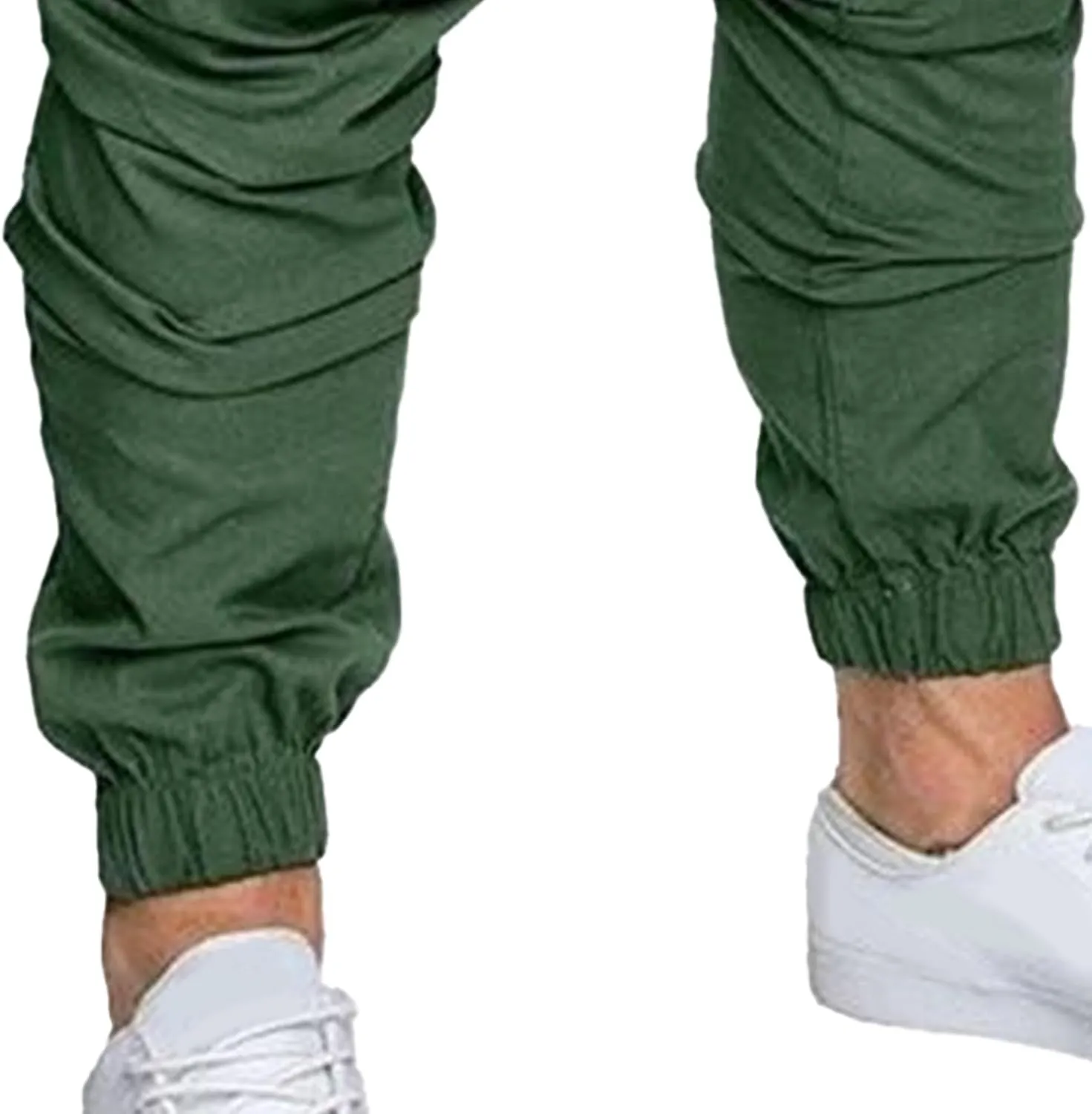 Mens Cotton Gym Sweatpants Trousers Casual Joggers Pants with Pockets Running Workout Hiking Chinos