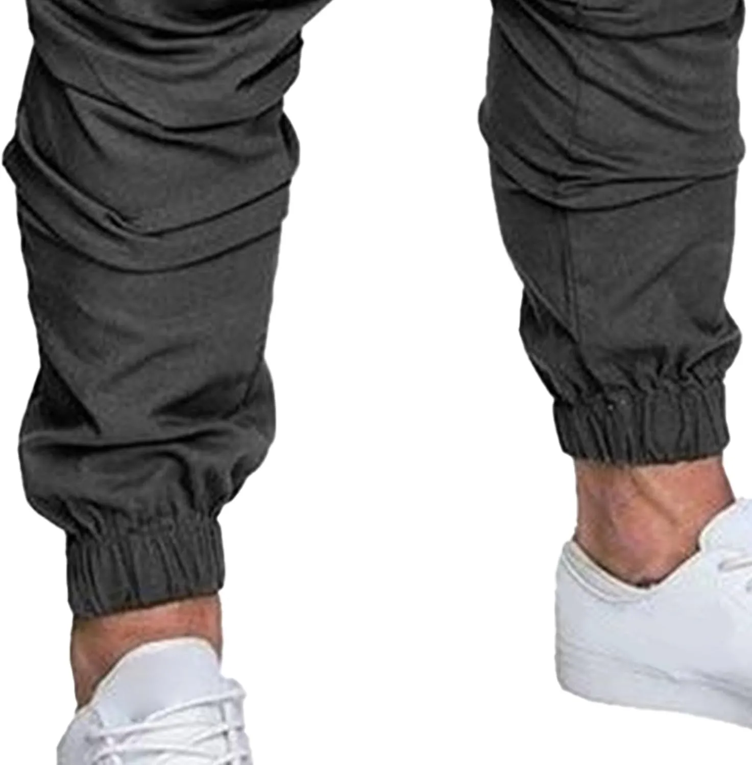 Mens Cotton Gym Sweatpants Trousers Casual Joggers Pants with Pockets Running Workout Hiking Chinos