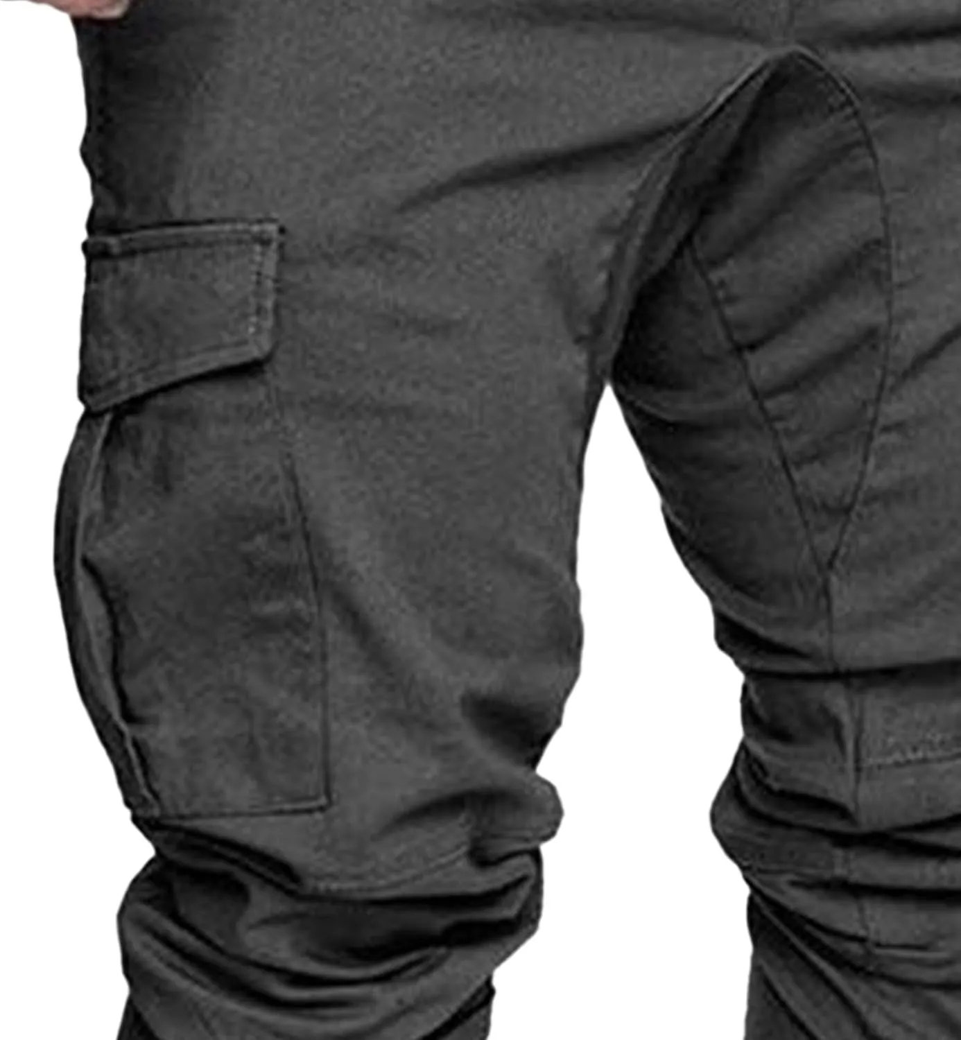 Mens Cotton Gym Sweatpants Trousers Casual Joggers Pants with Pockets Running Workout Hiking Chinos