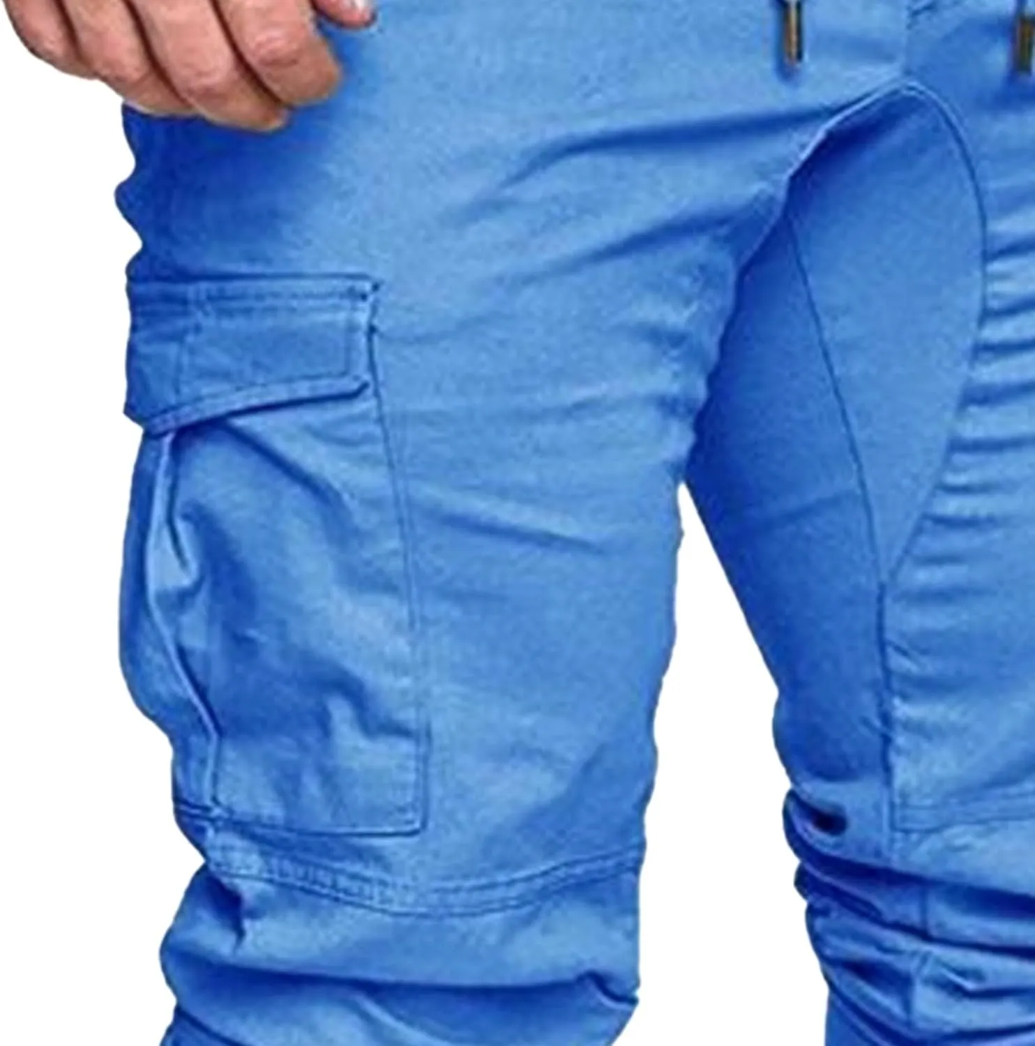 Mens Cotton Gym Sweatpants Trousers Casual Joggers Pants with Pockets Running Workout Hiking Chinos