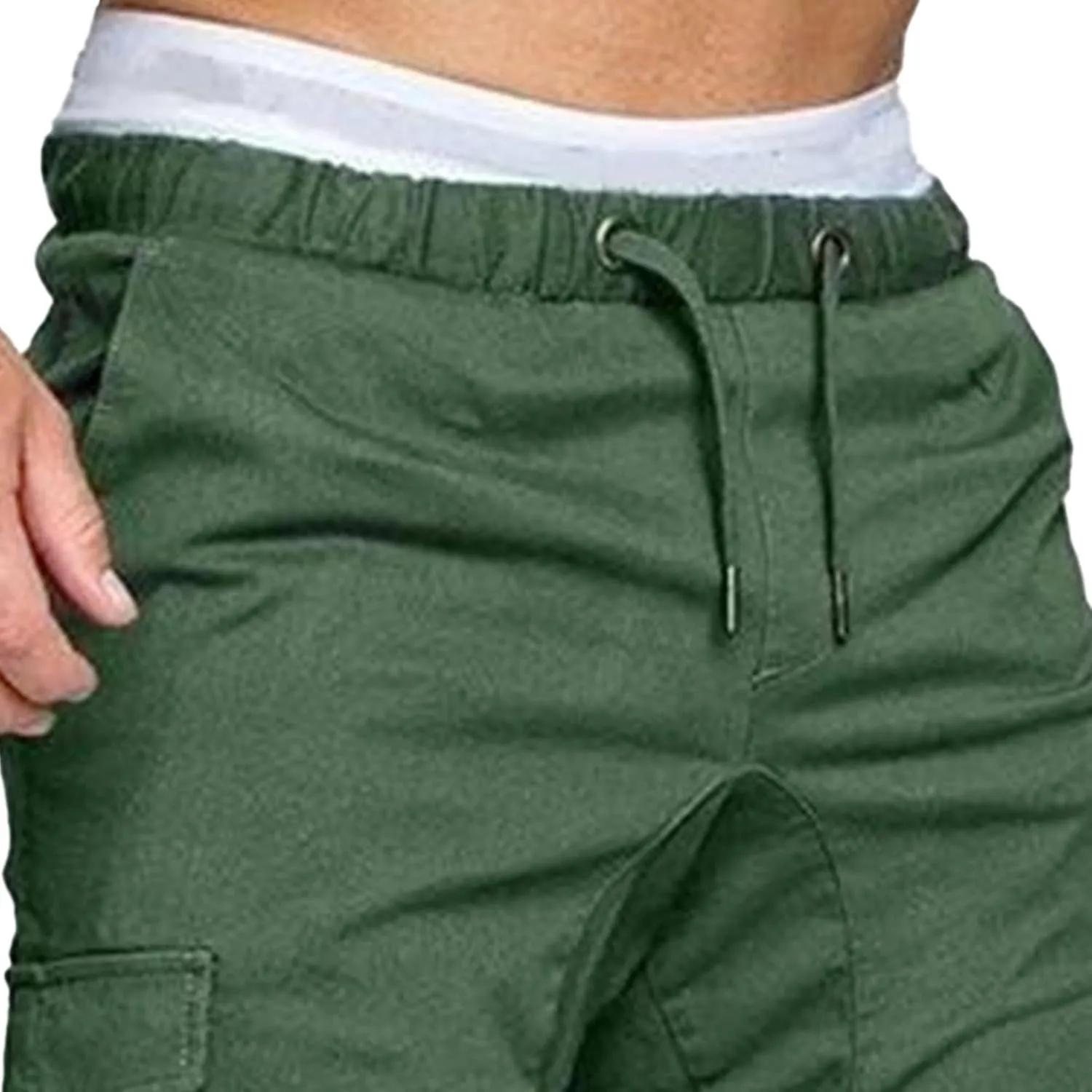 Mens Cotton Gym Sweatpants Trousers Casual Joggers Pants with Pockets Running Workout Hiking Chinos