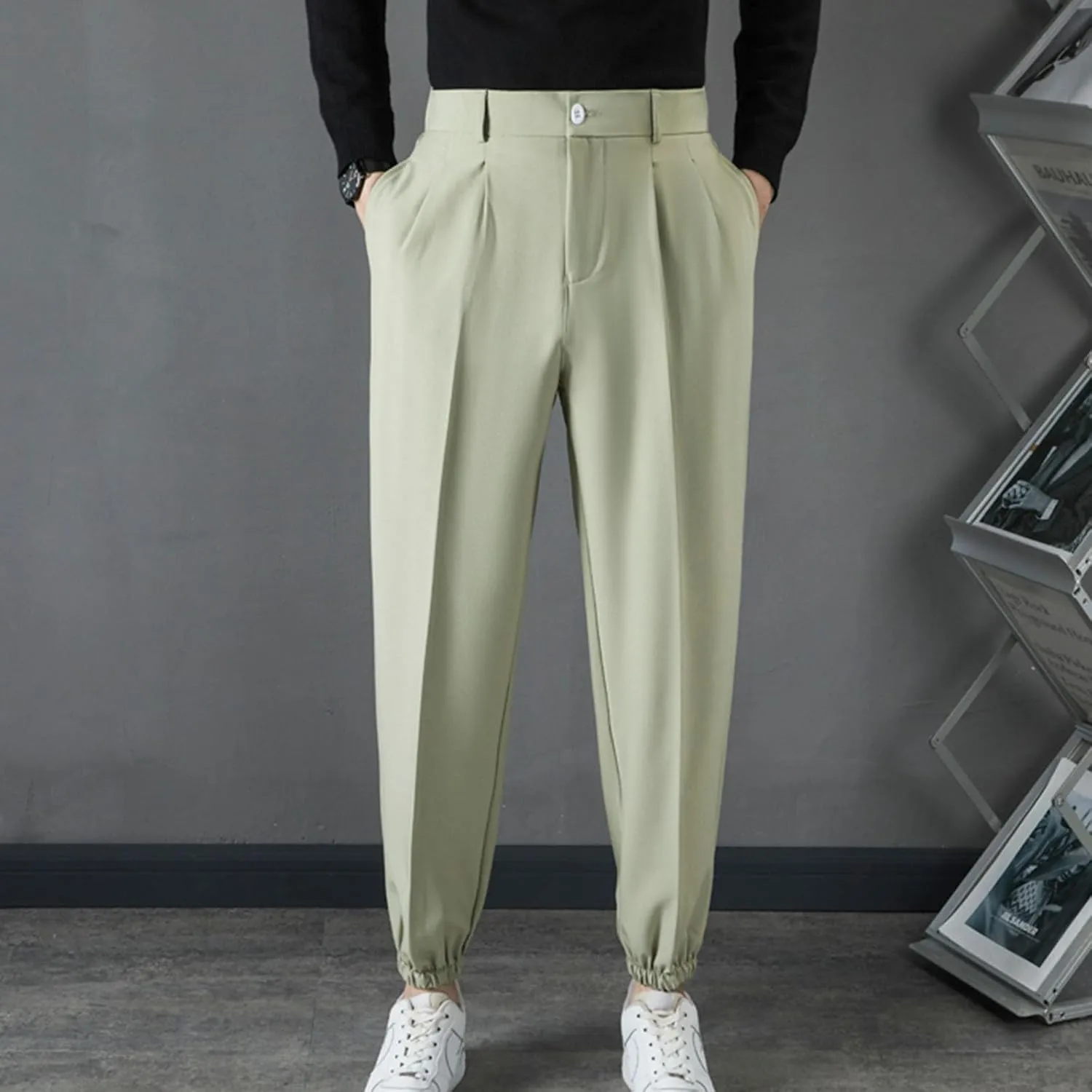Mens Dress Pants Stretch Tapered Golf Joggers with Belt Loops Slim Fit Casual Business Travel Work Sweatpants 2025
