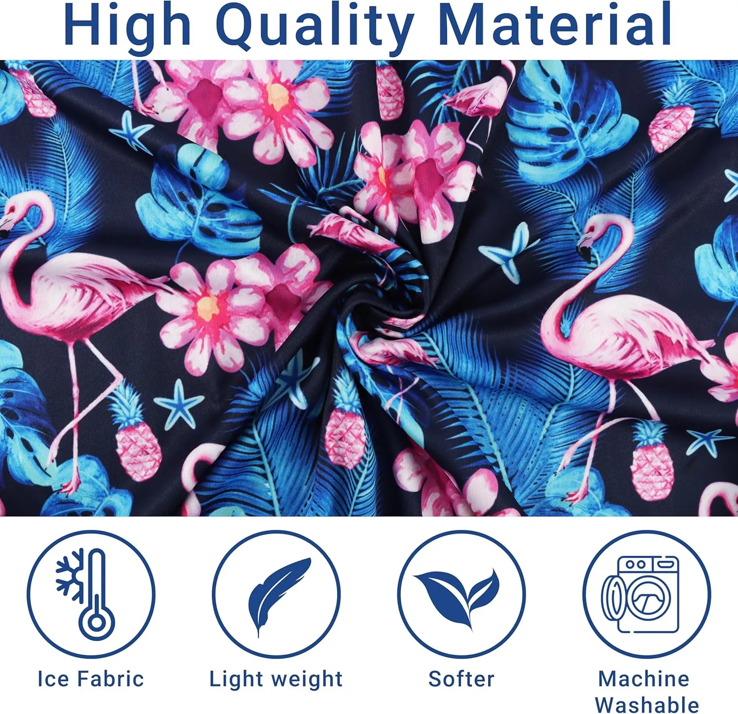 Mens Golf Polo Shirts - Hawaiian Print Golf Shirt for Men Quick-Dry Moisture Wicking Casual Breathable Polo Shirt