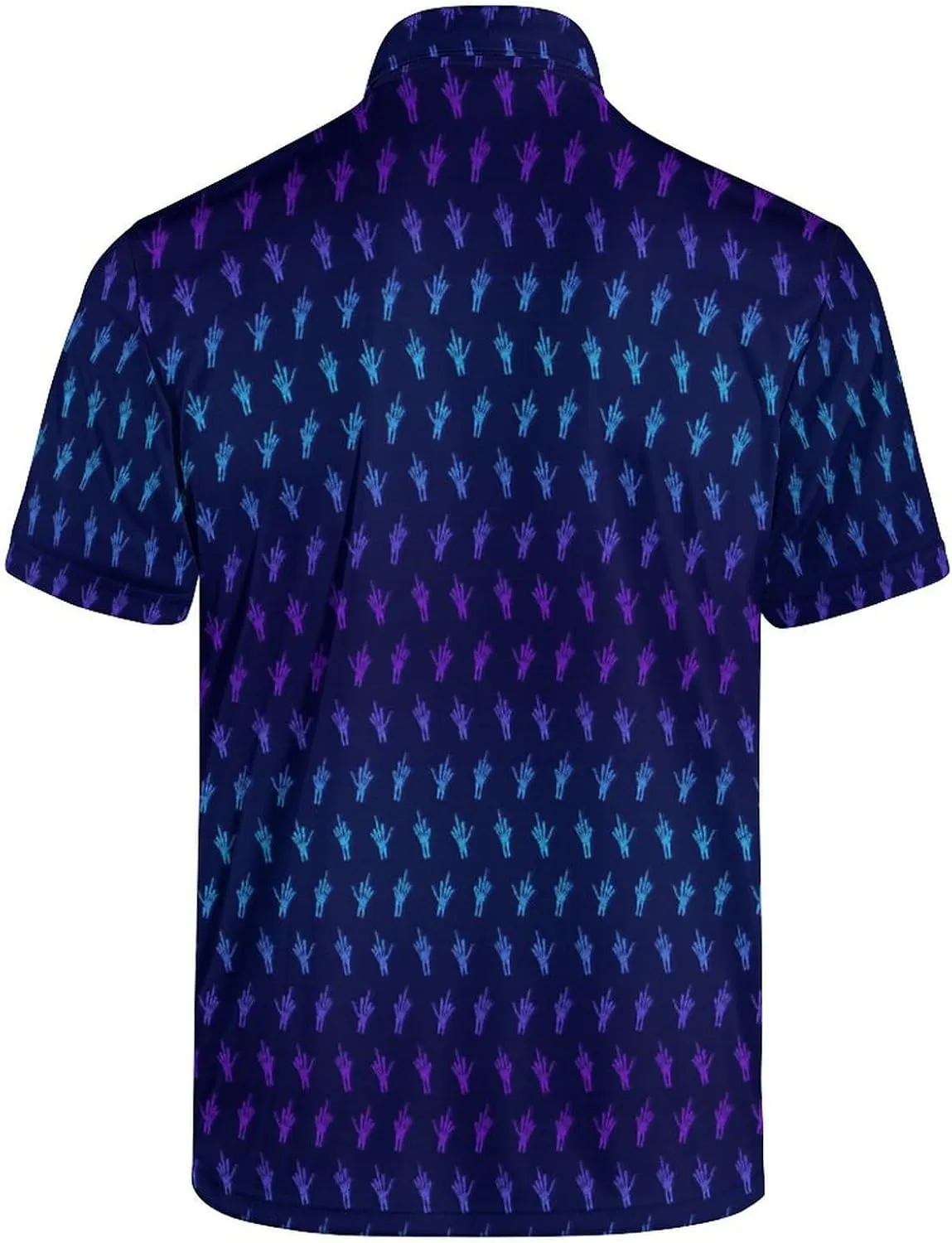 Mens Golf Polo Shirts - Hawaiian Print Golf Shirt for Men Quick-Dry Moisture Wicking Casual Breathable Polo Shirt