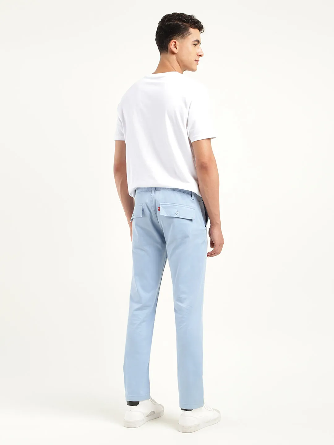Men's Slim Fit Blue Chino Trousers