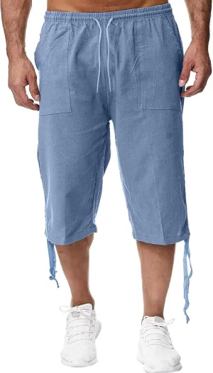 Mens Solid Color Casual Pants Japanese Sports Slim Pants Feet Chinos Men