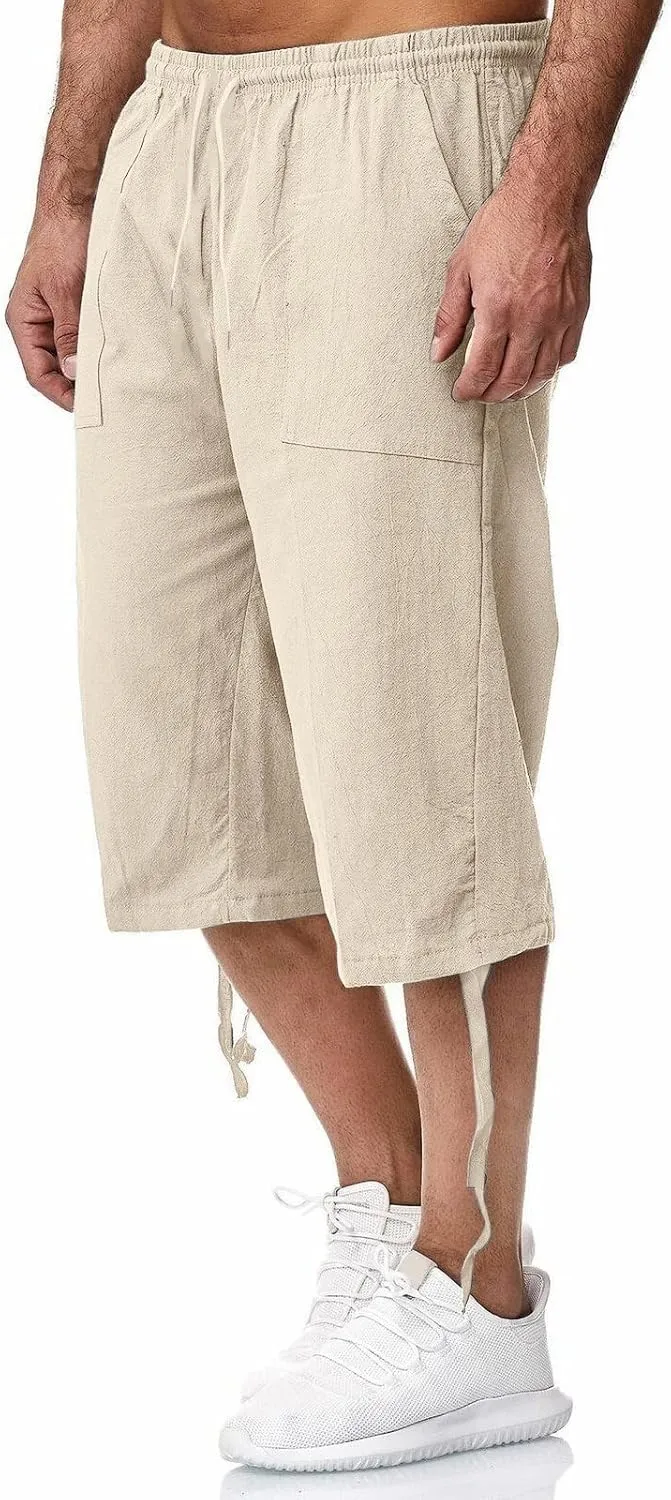 Mens Solid Color Casual Pants Japanese Sports Slim Pants Feet Chinos Men