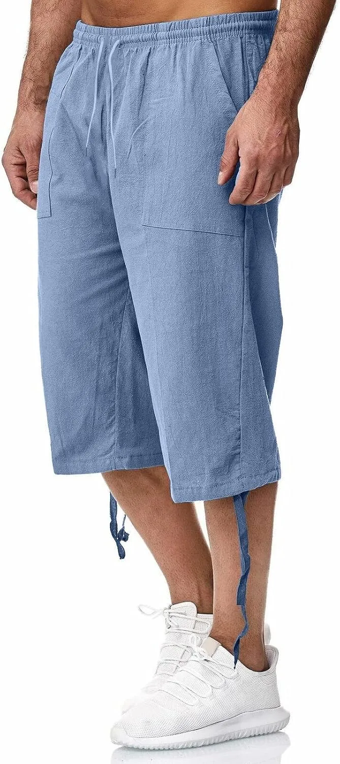Mens Solid Color Casual Pants Japanese Sports Slim Pants Feet Chinos Men