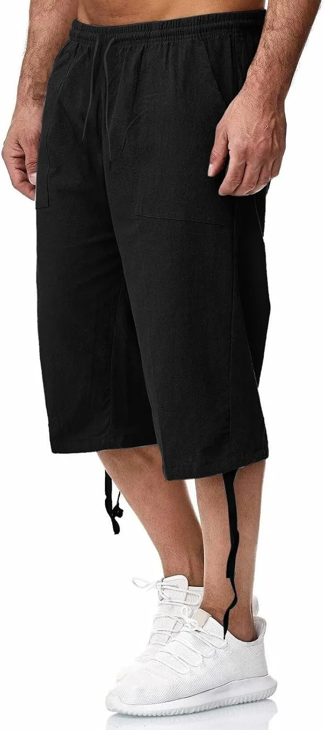 Mens Solid Color Casual Pants Japanese Sports Slim Pants Feet Chinos Men