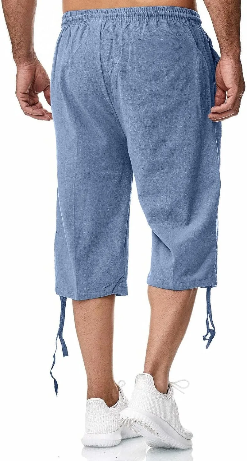 Mens Solid Color Casual Pants Japanese Sports Slim Pants Feet Chinos Men