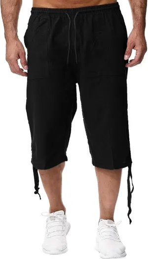 Mens Solid Color Casual Pants Japanese Sports Slim Pants Feet Chinos Men