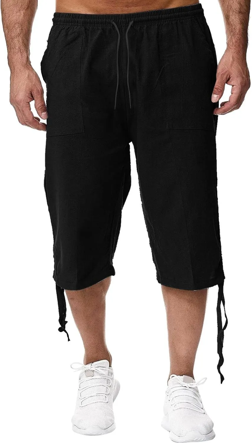 Mens Solid Color Casual Pants Japanese Sports Slim Pants Feet Chinos Men