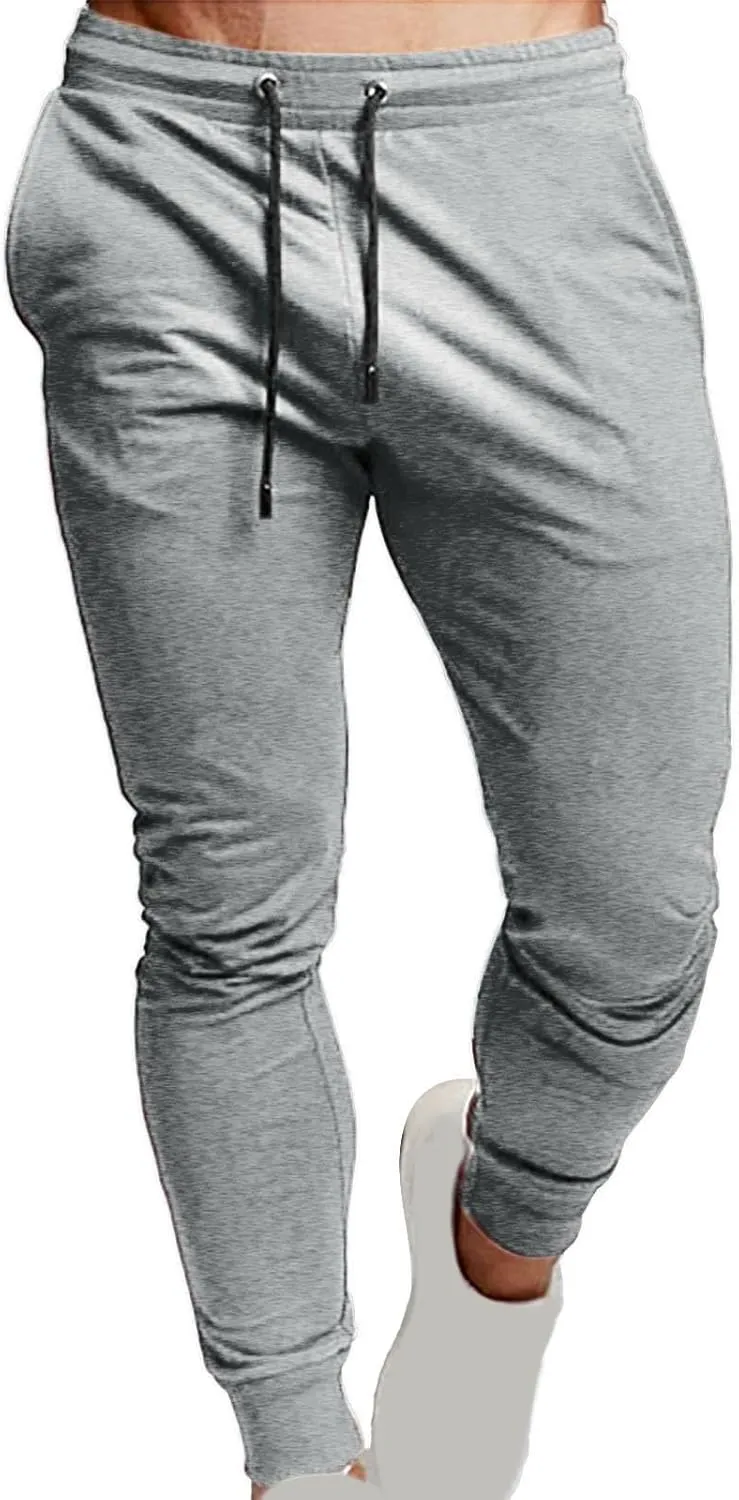 Men's Sport Pant Outdoor Workout Gym Training Jogger Trousers Slim Fit Breathable Drawstring Tapered Pant with Pocket