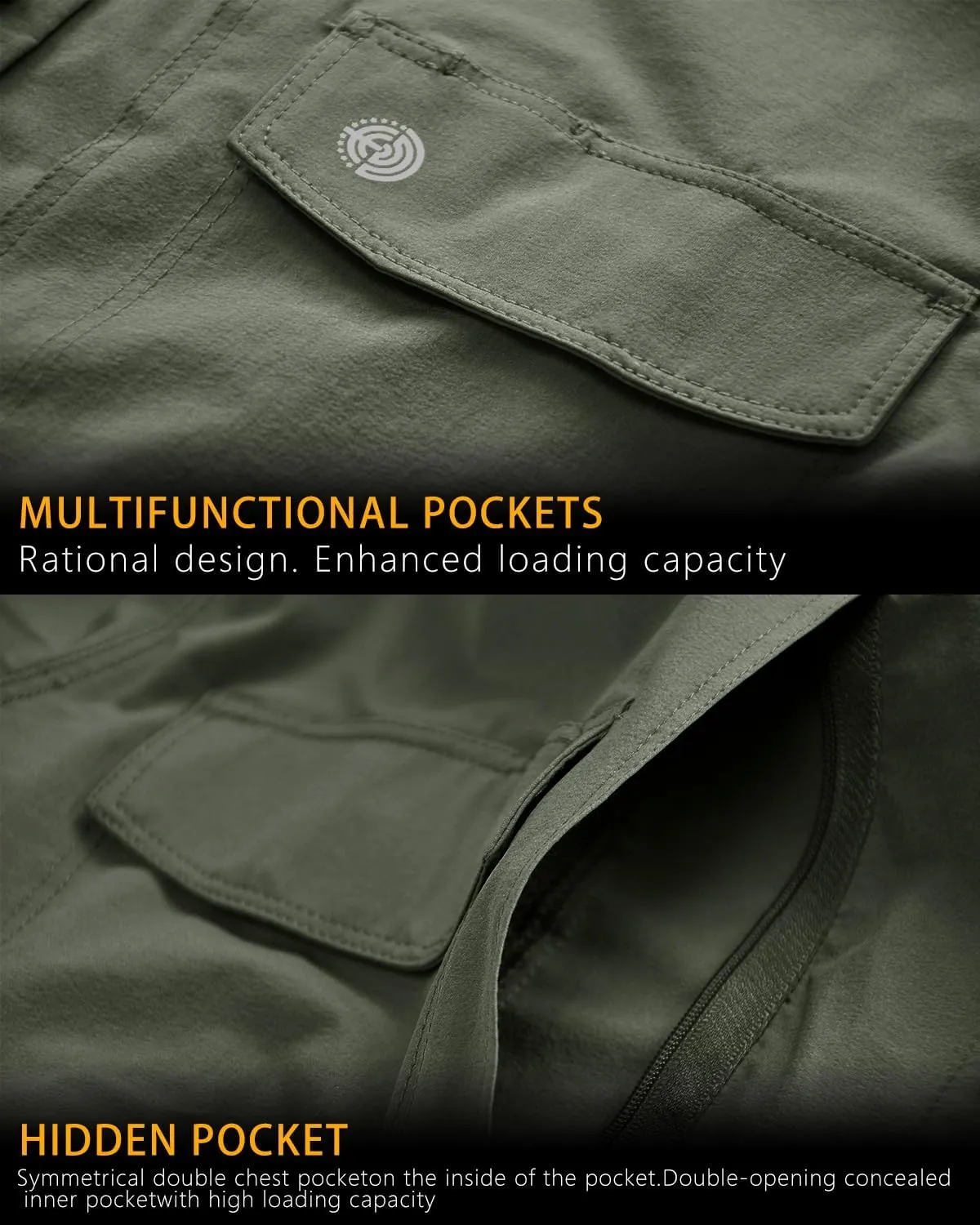 Men's Tactical Shirts Breathable Quick Dry Long Sleeve Fishing Shirt Sun Protection Outdoor Lightweight Button-Up Work Shirt