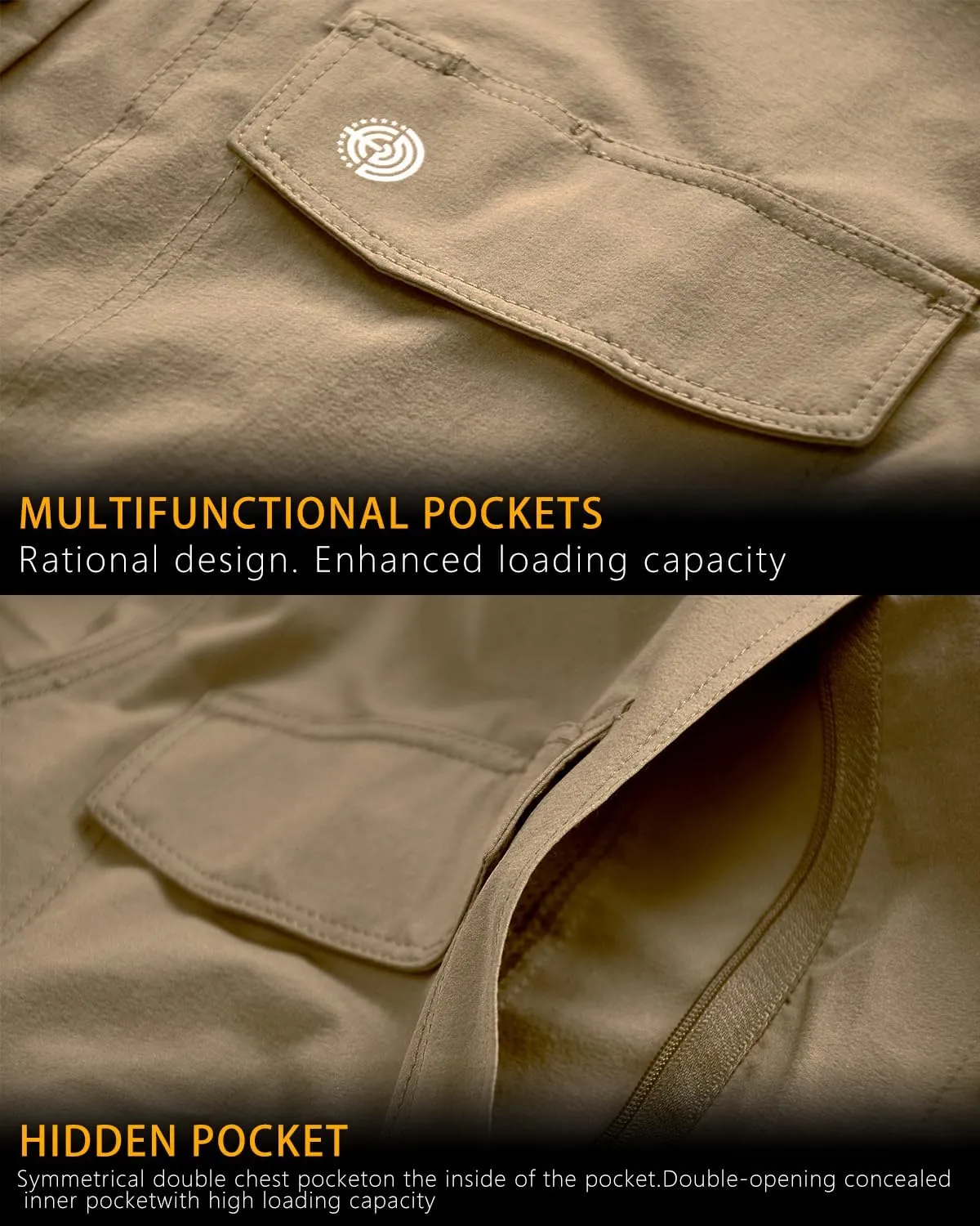 Men's Tactical Shirts Breathable Quick Dry Long Sleeve Fishing Shirt Sun Protection Outdoor Lightweight Button-Up Work Shirt