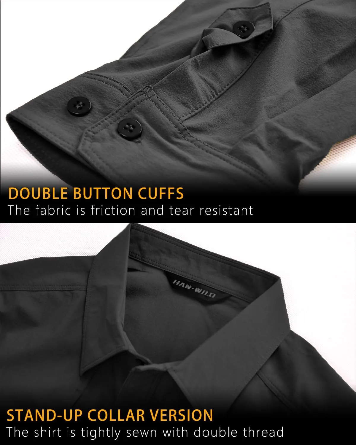 Men's Tactical Shirts Breathable Quick Dry Long Sleeve Fishing Shirt Sun Protection Outdoor Lightweight Button-Up Work Shirt