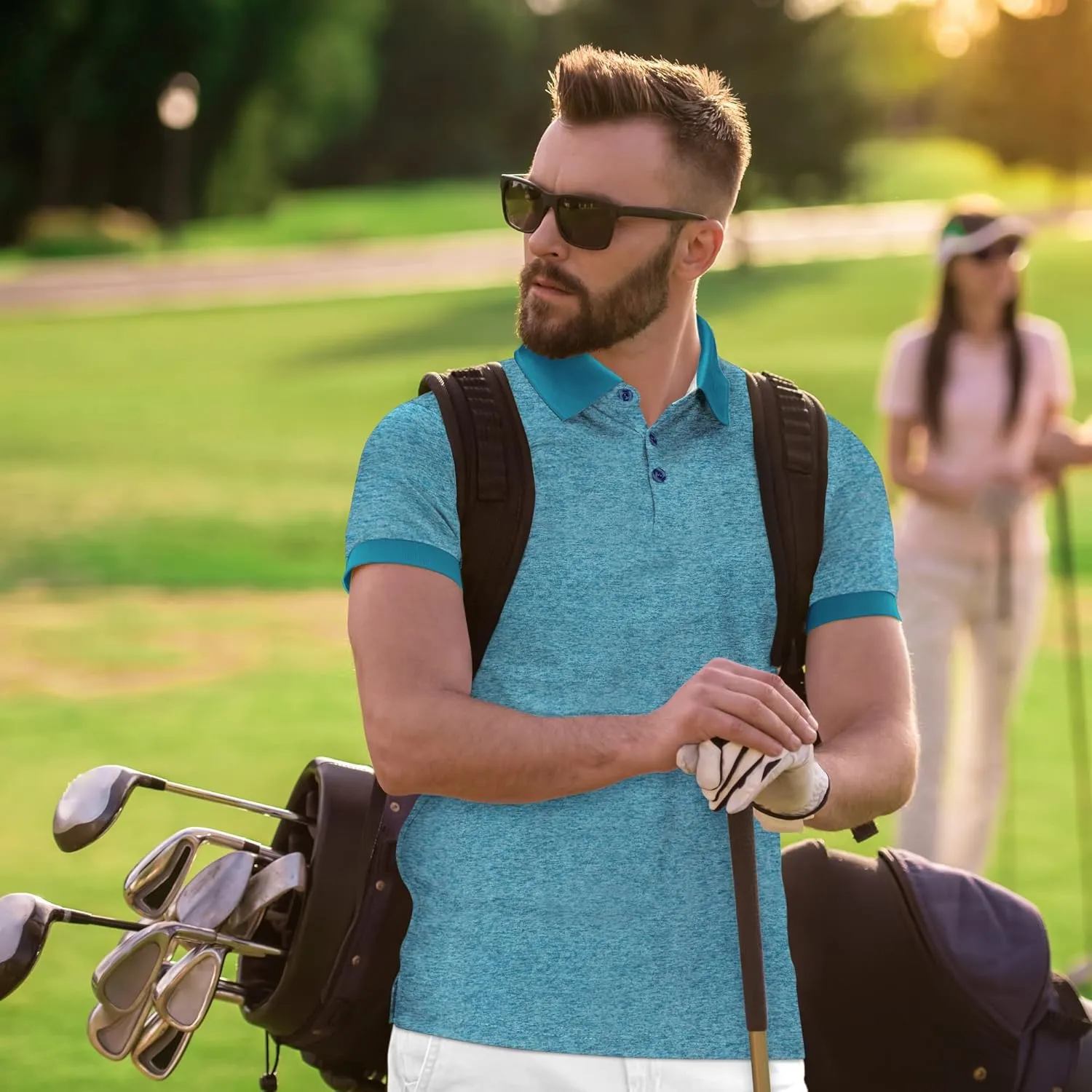 Mio Marino Golf Polo Shirts for Men - Dry Fit - Ultra-Thin Breathable Fabric