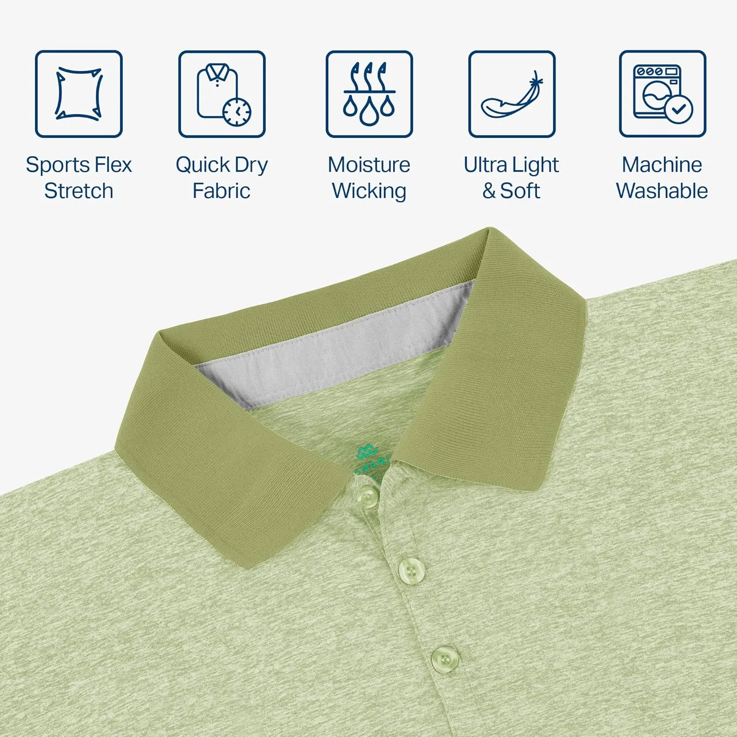 Mio Marino Golf Polo Shirts for Men - Dry Fit - Ultra-Thin Breathable Fabric