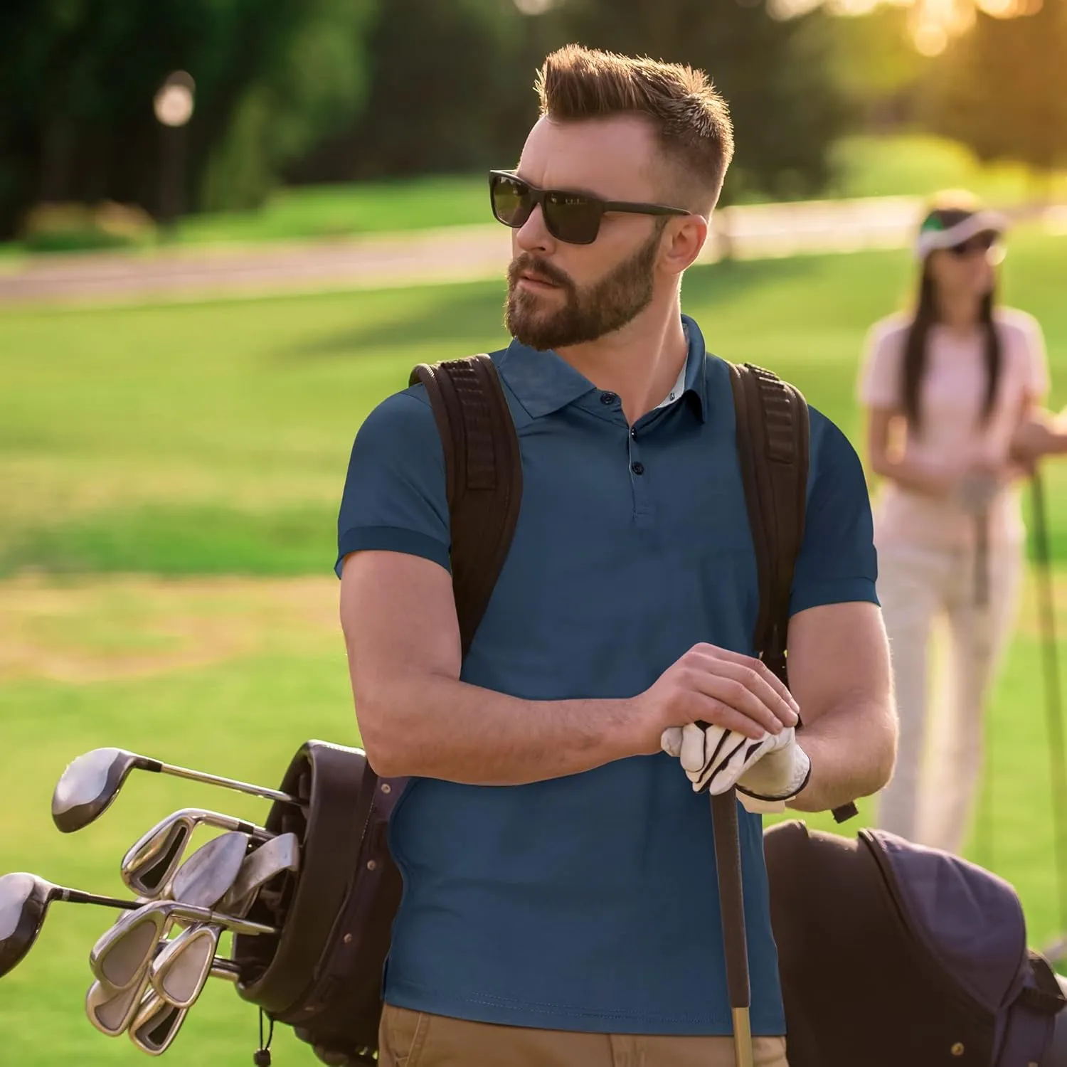 Mio Marino Golf Polo Shirts for Men - Dry Fit - Ultra-Thin Breathable Fabric