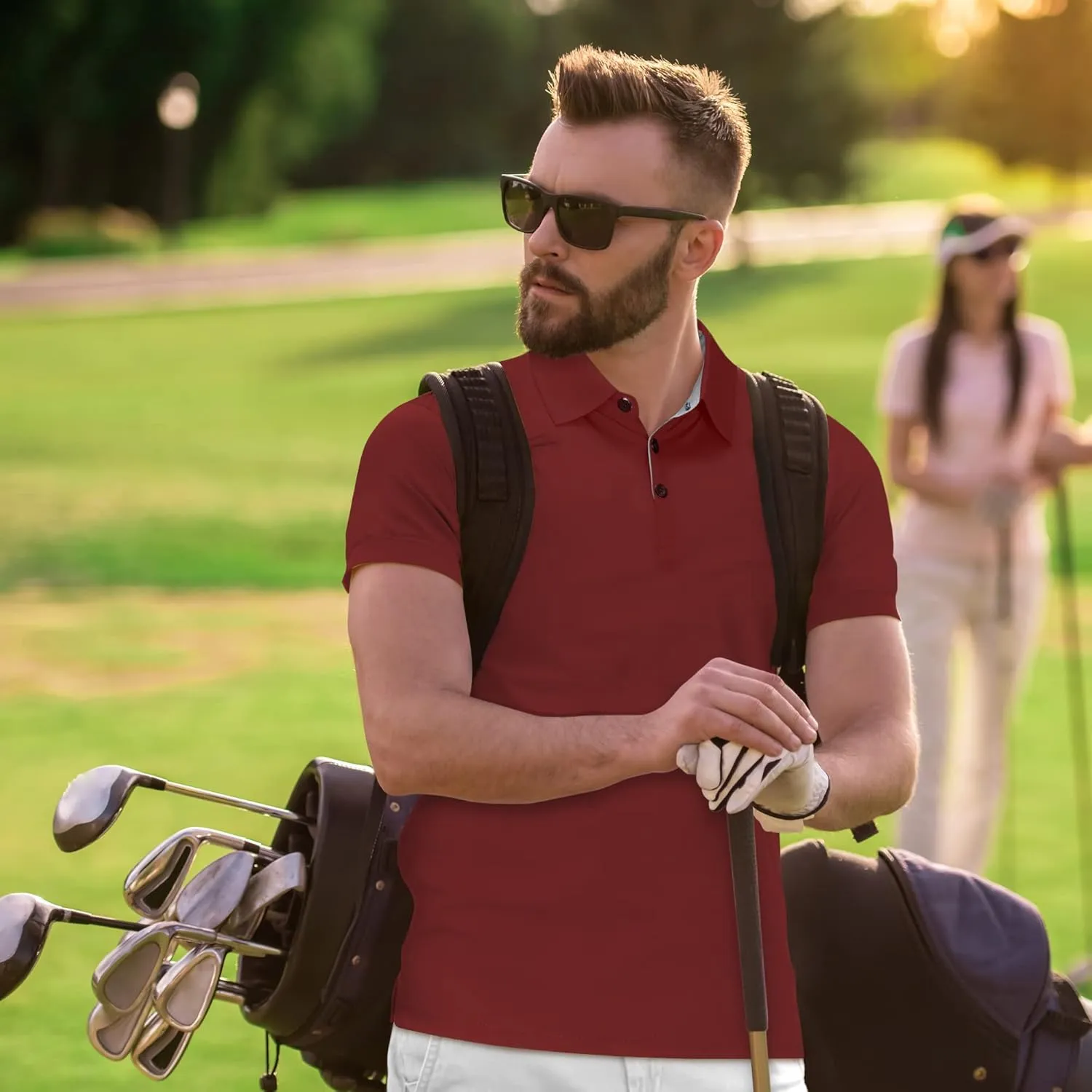 Mio Marino Golf Polo Shirts for Men - Dry Fit - Ultra-Thin Breathable Fabric