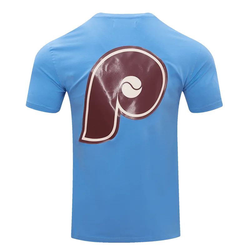 MLB PHILADELPHIA PHILLIES LOGO PRO TEAM MEN'S TAPING TOP (UNIVERSITY BLUE/ WINE)