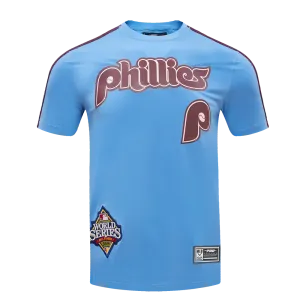 MLB PHILADELPHIA PHILLIES LOGO PRO TEAM MEN'S TAPING TOP (UNIVERSITY BLUE/ WINE)