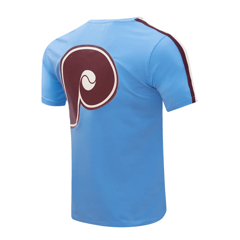 MLB PHILADELPHIA PHILLIES LOGO PRO TEAM MEN'S TAPING TOP (UNIVERSITY BLUE/ WINE)