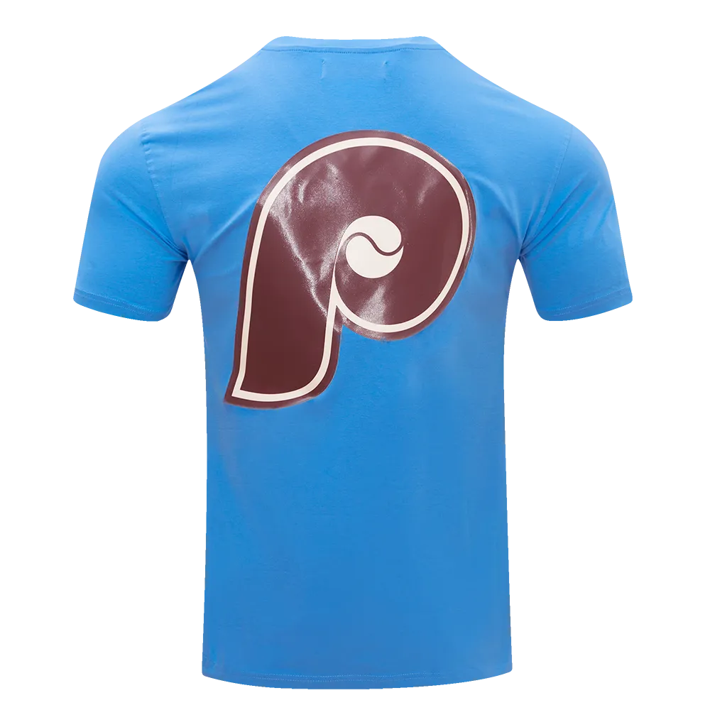 MLB PHILADELPHIA PHILLIES LOGO PRO TEAM MEN'S TAPING TOP (UNIVERSITY BLUE/ WINE)