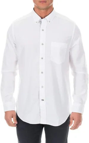 Nautica Men's Long Sleeve Button Down Solid Oxford Shirt