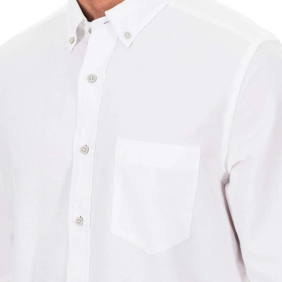 Nautica Men's Long Sleeve Button Down Solid Oxford Shirt