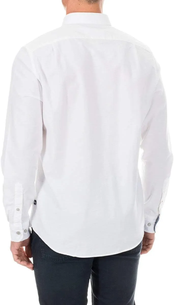 Nautica Men's Long Sleeve Button Down Solid Oxford Shirt