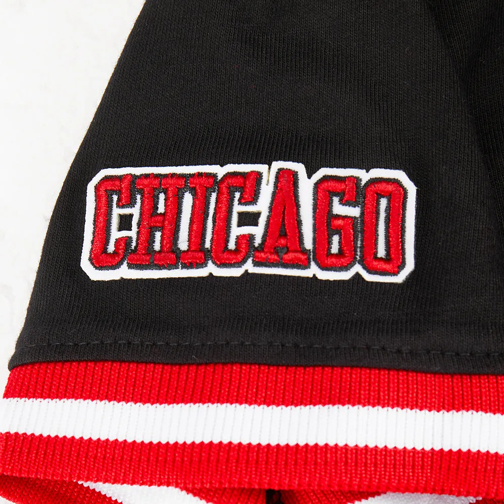 NBA CHICAGO BULLS CLASSIC TODDLER BOYS SHORT SLEEVE STRIPED RIB TEE (BLACK/RED)