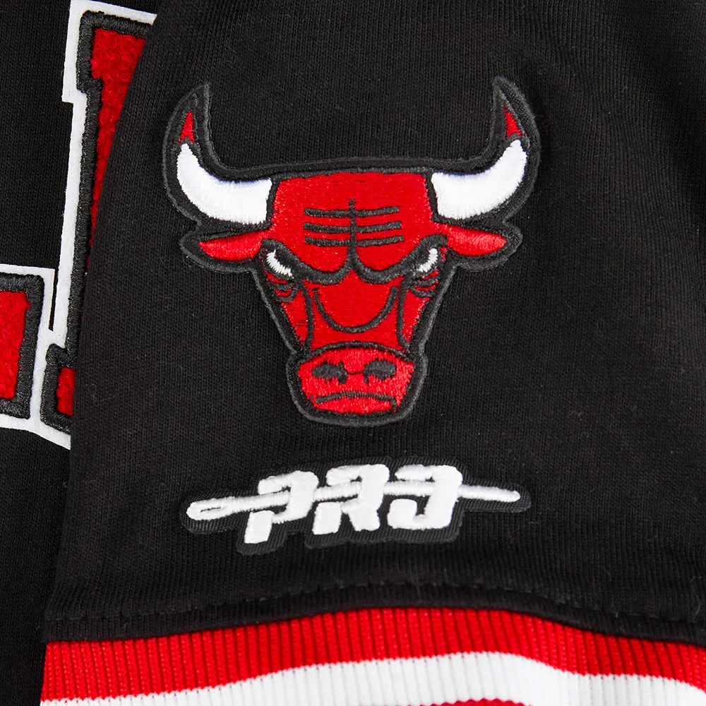 NBA CHICAGO BULLS CLASSIC TODDLER BOYS SHORT SLEEVE STRIPED RIB TEE (BLACK/RED)