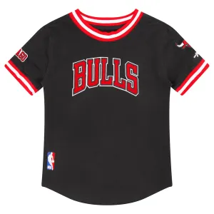 NBA CHICAGO BULLS CLASSIC TODDLER BOYS SHORT SLEEVE STRIPED RIB TEE (BLACK/RED)
