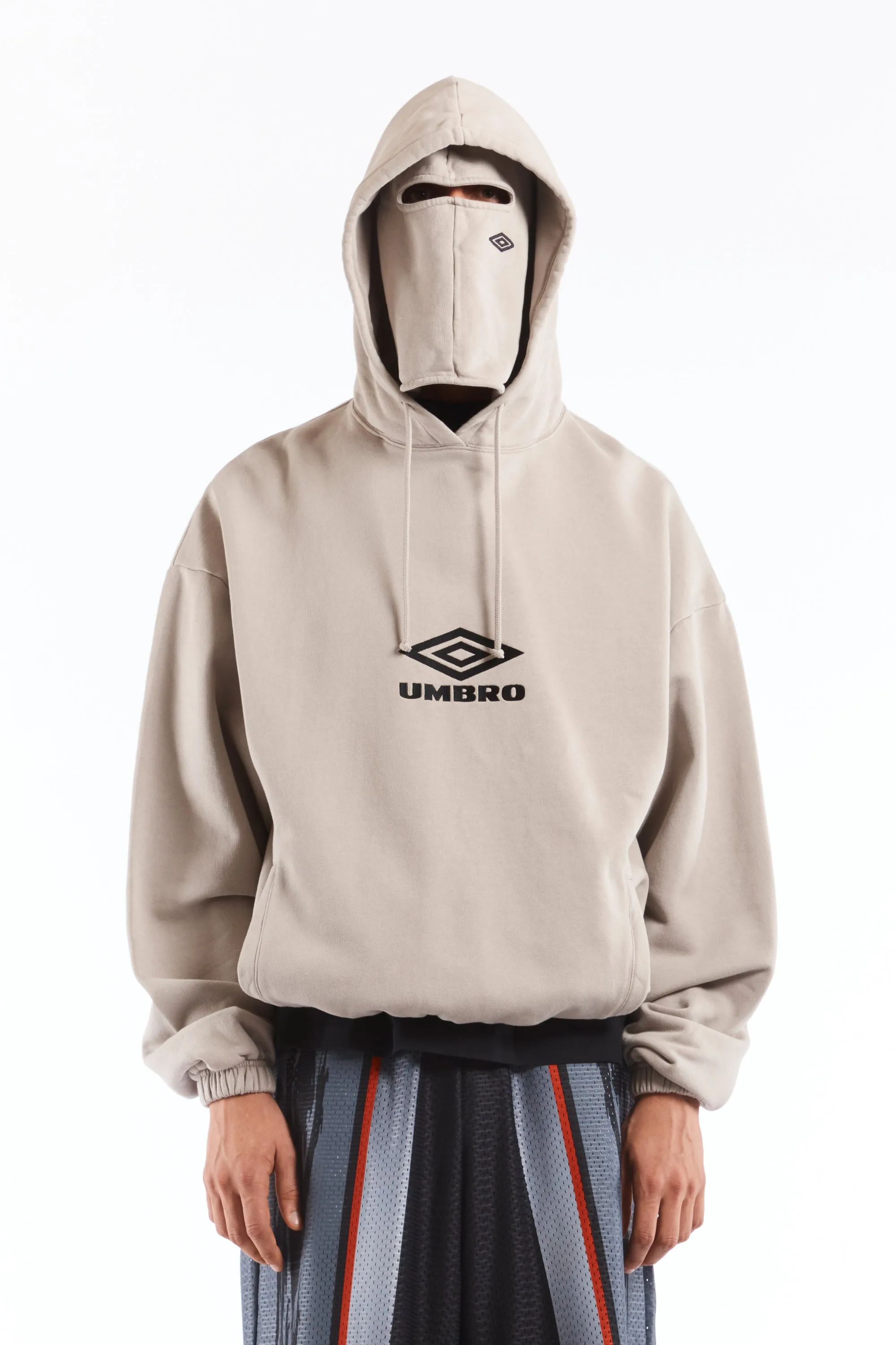 Og Logo Mask Hoodie Taupe
