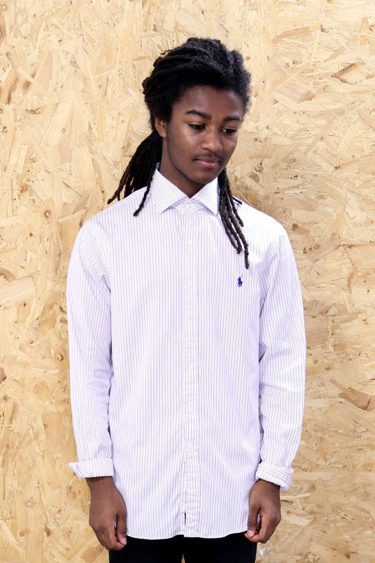 Polo Ralph Lauren Pink and White Striped Shirt