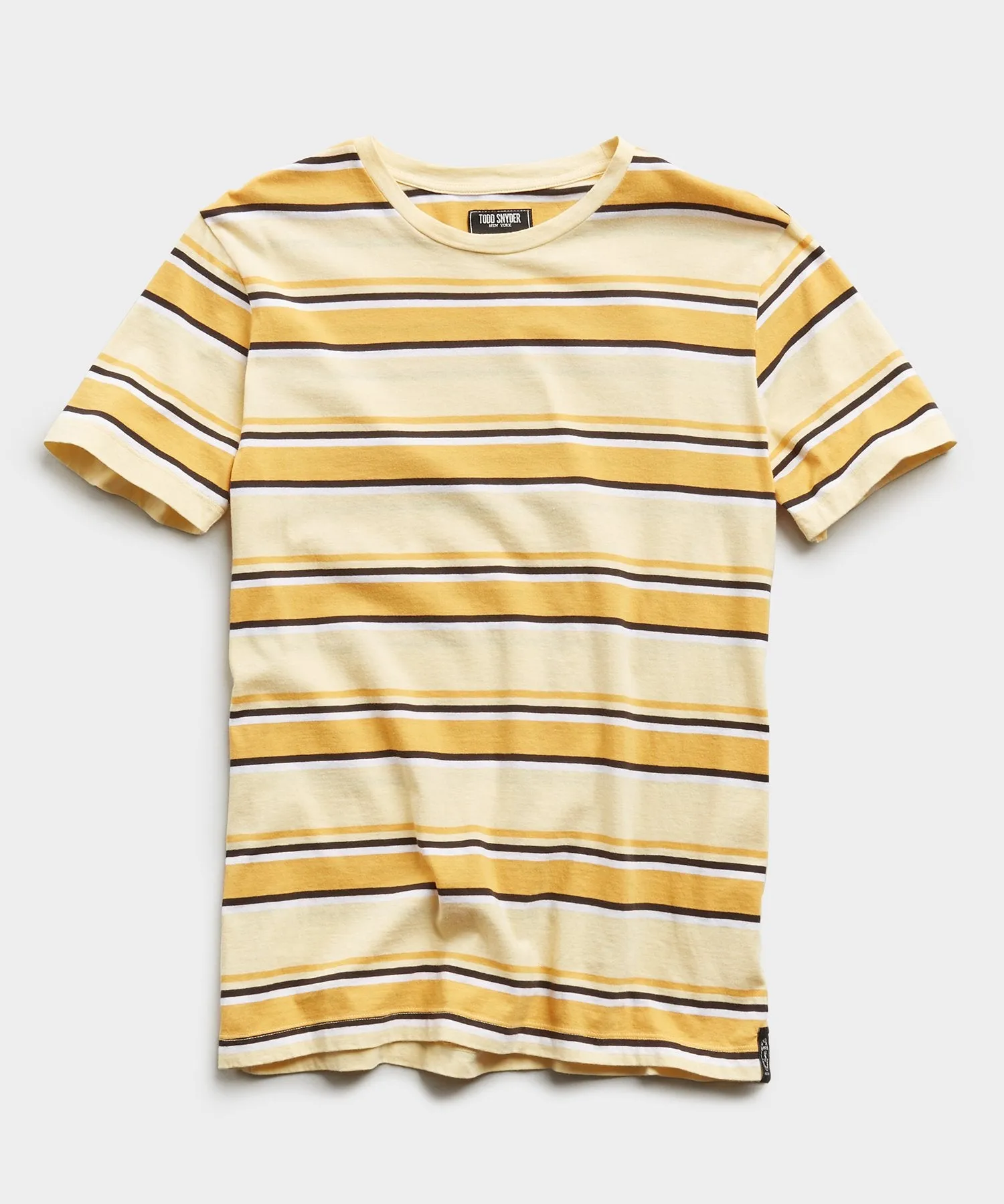 Portuguese Striped Tee in Pale Banana