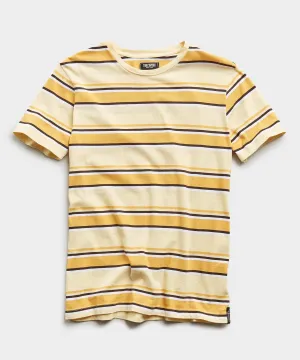 Portuguese Striped Tee in Pale Banana