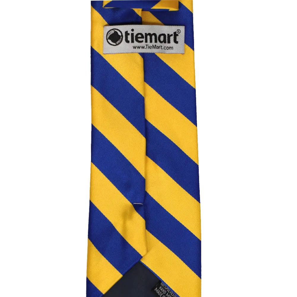 Royal Blue and Golden Yellow Striped Tie