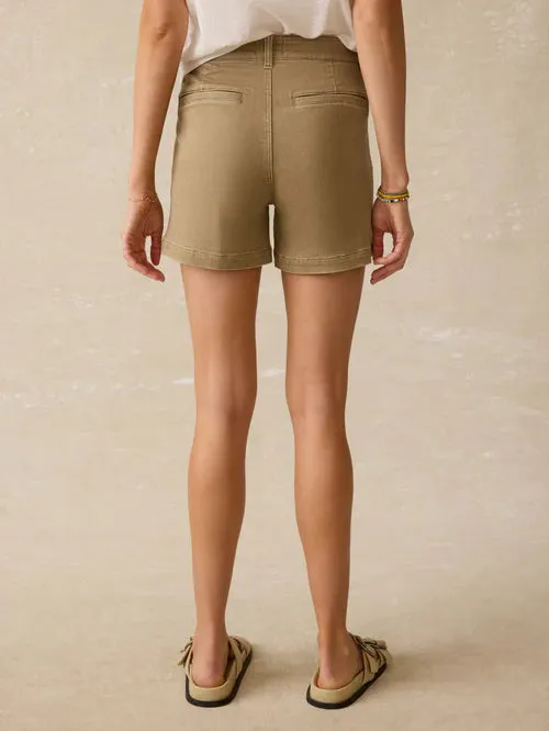 STRETCH TERRY PATCH POCKET SHORTS