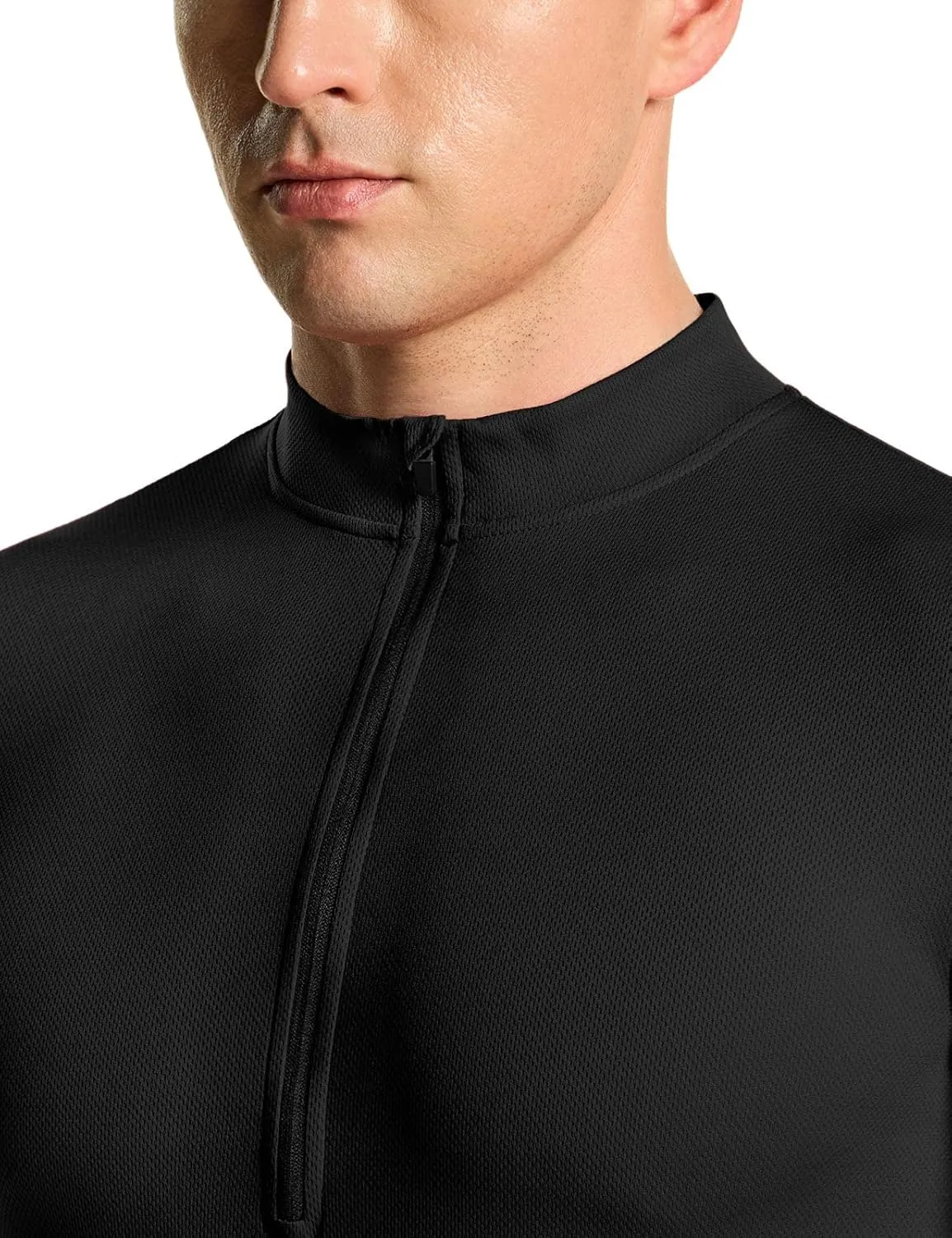 TSLA Men's Short Sleeve Bike Cycling Jersey, Quick Dry Breathable Reflective Biking Shirts with 3 Rear Pockets