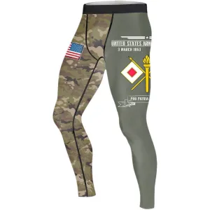 US Army Signal Corps Men's Compression Leggings